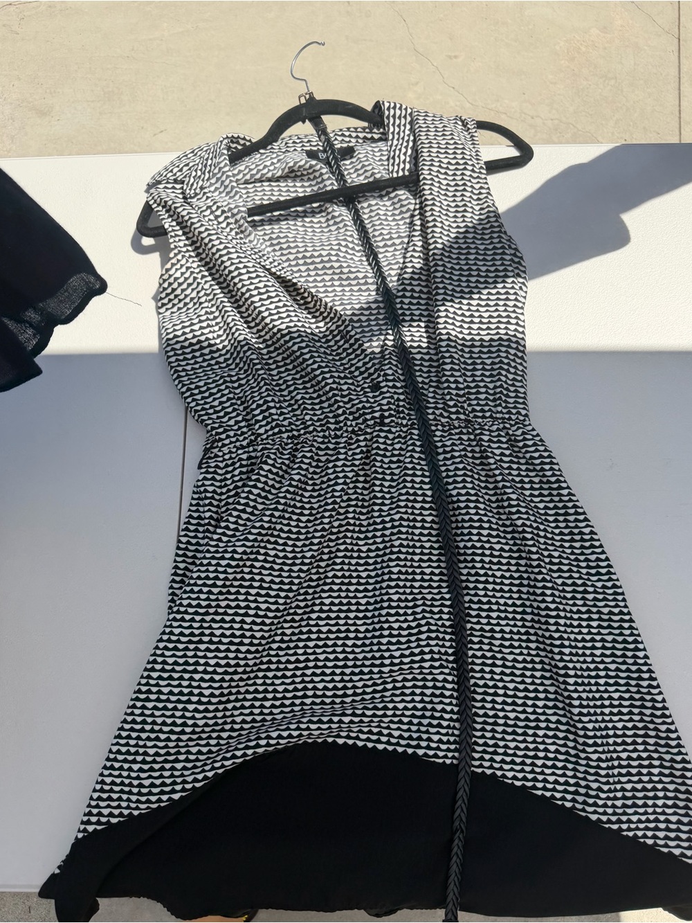 BCX Black & White High-Low Sleeveless Dress